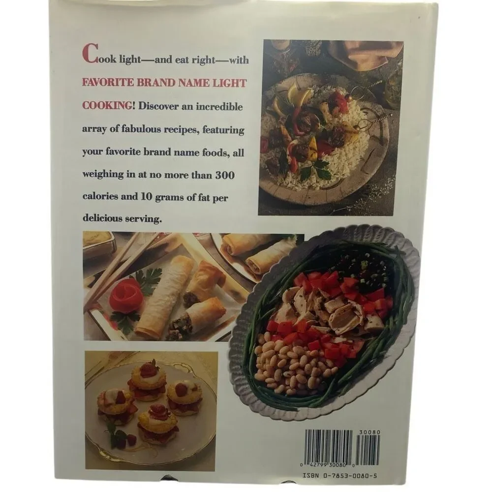Favorite Brand Name Light Cooking Cookbook Hardcover Low Fat Low Calorie Recipes
